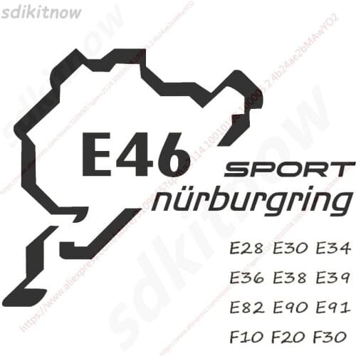 New Nurburgring Sports Racing Windows Door Body PVC Decal Car Styling For BMW E28 E30 E34 E36 E38 E39 E46 E90 E91 F10 F20 F30