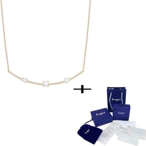 New Fashion Rose gold GRAY NECKLACE for Wife Mothers Birthday Anniversary Day Romantic Classic Gift