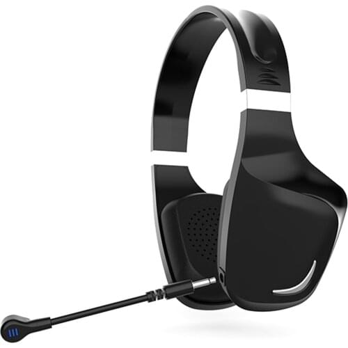 Portable Gaming Headset 3.5mm Wired + BT5.0 Wireless Stereo Headphones Noise Reduction with Mic for Computer Laptop E-sports