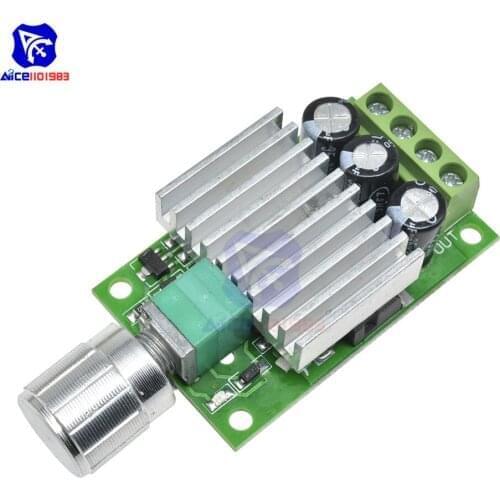 Diymore Adjustable DC 12 -30V 6V 12V 24V 30V 10A DC Motor PWM Speed Controller Board Speed Control Module with Heat Sink