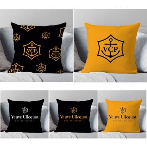 Luxury Letter Soft Short Plush Velvet Decorative Pillow Case Bar Hotel Home Crown Custom Cushion Cover 45x45CM Pillow Cover