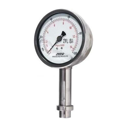 Standard diaphragm pressure gauge PT124Y-622-0-100MPA pressure plate type shockproof pressure gauge