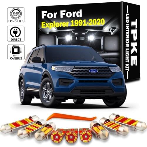 TPKE Canbus Error Free Car Lighting Accessories For Ford Explorer 1991-2020 LED Interior Map Dome Trunk Light Kit Auto Bulbs