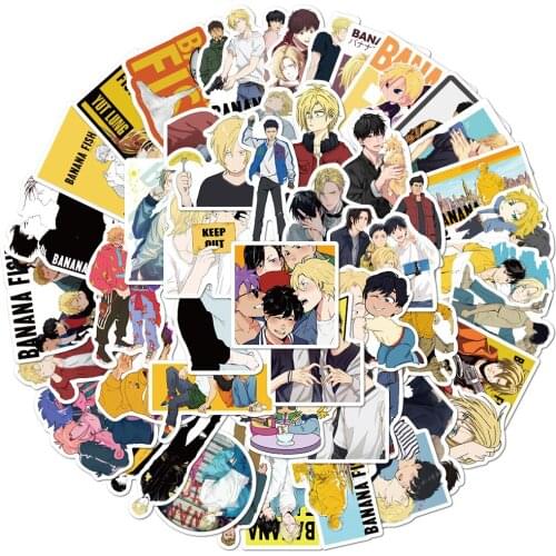 10/50pcs Anime BANANA FISH Stickers for Car Laptop PVC Backpack Water Bottle Pad Bicycle Waterproof Decal