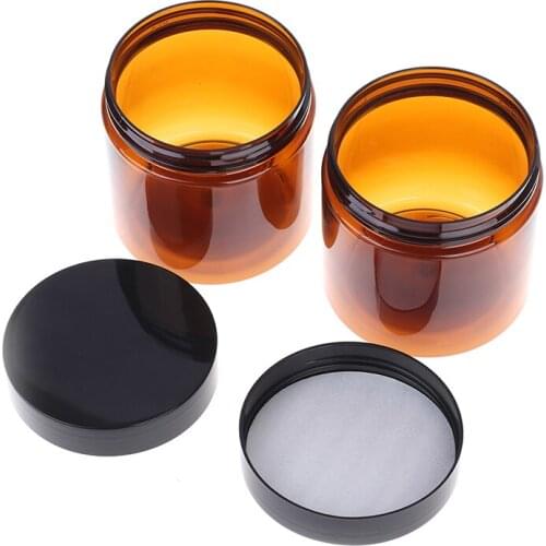 200ml Amber Brown Cosmetic Face Cream Bottles Lip Balm Sample Container Jar Pot