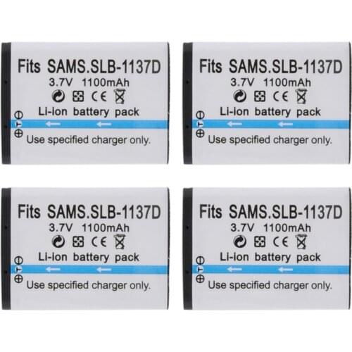 3Pcs/lot Rechargerable 1100mAh SLB-1137D SLB 1137D Camera Battery For SAMSUNG TL34HD NV106 HD i85 i100 NV103 NV30