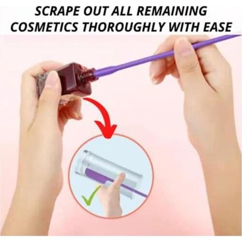 4pcs/set Silicone Scraper Long Handle Durable Cosmetics Bottle Scraper Face Mask Brush Beauty Spatula Makeup Brushes