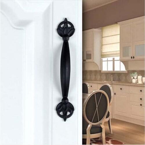 96mm modern simple black furniture handles kitchen cabinet drawer handle 5" dresser cupboard wardrobe pull