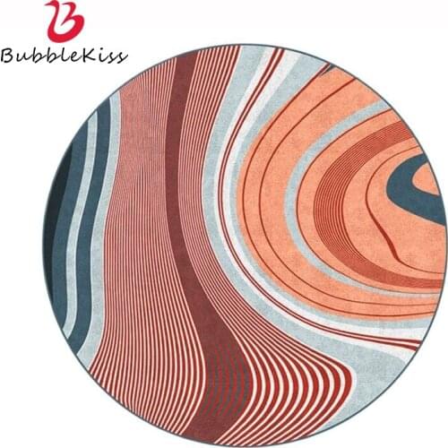 Bubble Kiss Round Carpets For Bedroom Nordic Style Living Room Carpet Blue Yellow Decor Area Rug Soft Children Room Baby Carpet