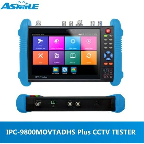 4K 7" IP Analog TVI CVI SDI AHD HDMI CCTV Tester Monitor IPC-9800ADHS Plus with DC12V 3A, DC48V PoE power output,max power 25.5