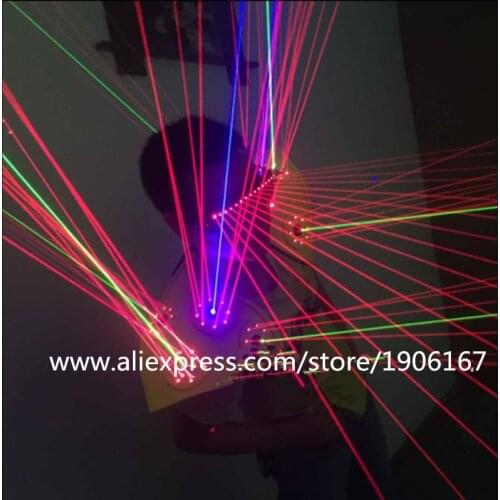 Hot Sale RGB Laser Man Glasses Costume Waistcoat Laserman Vest Laser Show Clothing Nightclub DJ Performance Stage Party Clothes