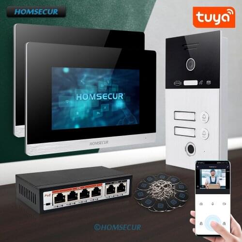 HOMSECUR 7" WLAN IP RJ-45 Video Door Entry Security Intercom 1.0MP+Recording & Snapshot BC131IP-2S+BM716IP-S