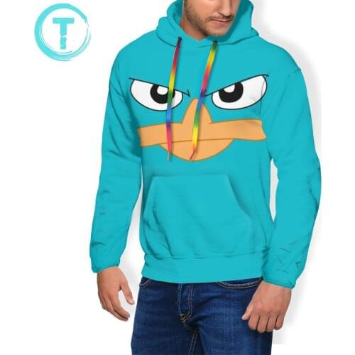 Perry Platypus Hoodie Agent P Hoodies Streetwear Large Pullover Hoodie Popular Autumn Polyester Black Hoodies