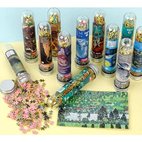 Hot 234 Pieces Multi-type Landscape Puzzle Game Test Tube Packaging Educational Toys for Children