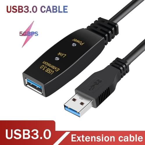 USB 3.0 Cable Active Extension with Signal Amplifier USB3.0 Repeater Extension Cable 5Gbps high-speed data extension cable