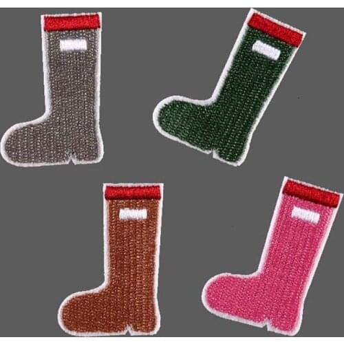 Cartoon Colors Appliques deal with it Clothes t shirt Women Christmas Socks Snowman Embroidery Patches for Clothing Decor