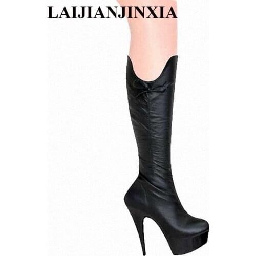 New European and American shells of high boots, catwalk boots, 15cm high heels and stage Dance Shoes