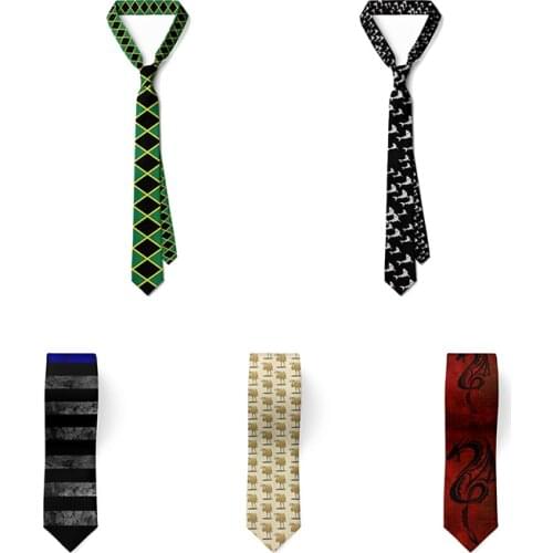 New 3D Printed Mens Tie Funny Street Hip-Hop 8cm Wide Party Wedding Shirt Accessory Polyester Fiber Jacquard Woven Tie For Men