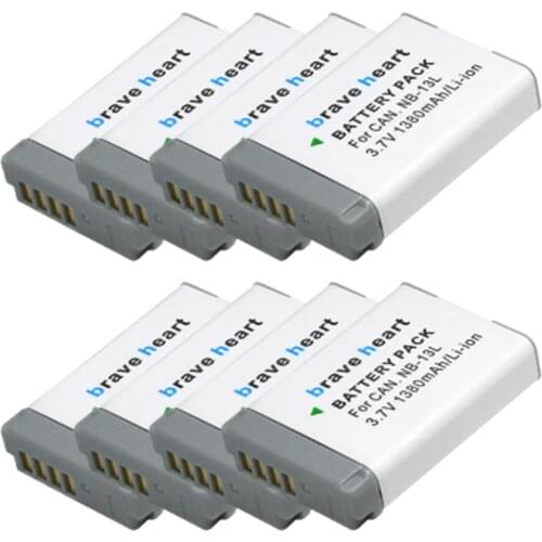 Wholesale 8pcs NB-13L Battery for Canon 13L G5X,G5X Mark II,G7X,G7X Mark II,G9X,G9X Mark II,SX620HS,SX720HS,SX730HS Camera