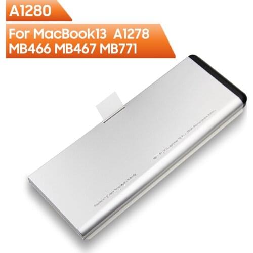 Original Replacement Battery A1280 For MacBook13 A1278 MB466 MB467 MB771 Authentic Rechargeable Battery 45Wh