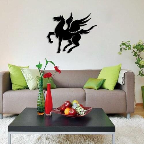 Pegesus Flying Horse Icon Wall Room Home Accessory Wooden Table 50x40cm