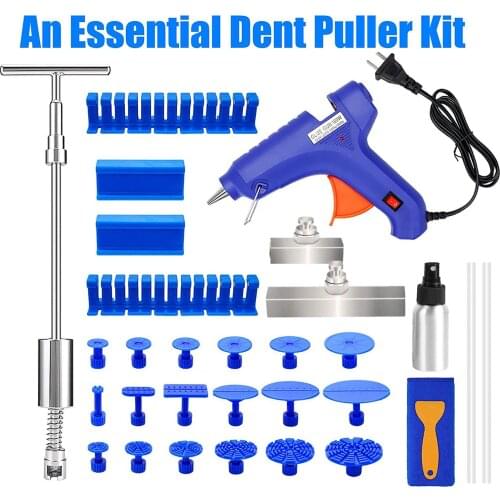 Auto Body Dent Puller Auto Repair Kit Dent Remover with T bar Dent Puller for Car Dent Repair and Metal Surface Dent Removal