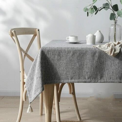 Tablecloth Cotton Linen Thicken Simple Nordic Net Red Fabric Rectangular Chinese Tea Table Tablecloth Student Table Mat