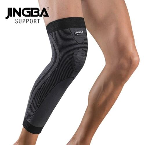JINGBA SUPPORT Lengthen Warmth Knee Pad Outdoor Basketball Knee Pads Nylon Elastic Compression Knee Brace Protector Rodillera