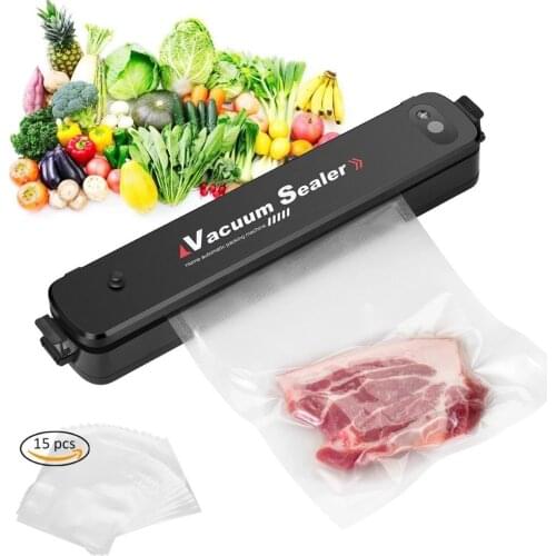 Vacuum Sealer Machine Food Packaging Sealer for Food Preservation, Sous Vide Cooking Vacuum Sealer + 15pcs Sealer Bags