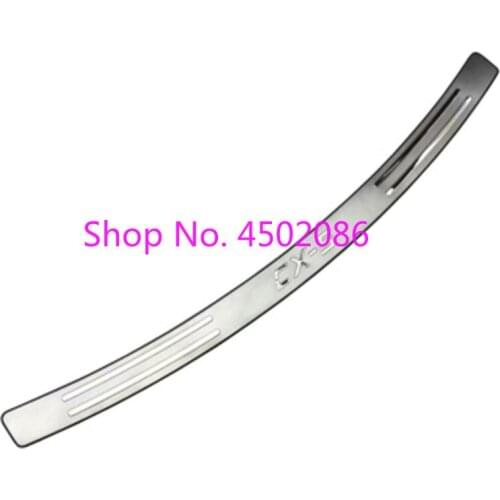 REAR OUTER BUMPER PROTECTOR TRIM DOOR SILL SCUFF COVER PLATE ACCESSORIES Fit For Mazda CX-5 CX5 2013 2014 2015 2016 Car Styling