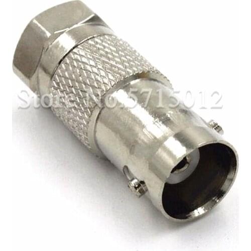 1pcs F/BNC-JK Adaptor F Male Turn to BNC Famale Jack RF Coaxial Connector Pure Copper Transverter