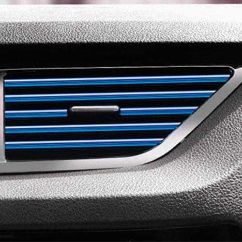10pcs Car Styling Air Outlet A/C Vent Grille Decoration Strips Universal Car Decoration Accessories