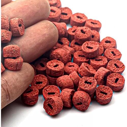 100Pcs Fish Bait Hollow Red Lure Artificial Attractive Eco-friendly Insect Particle Fishing Lure Grass Carp Baits for Angling