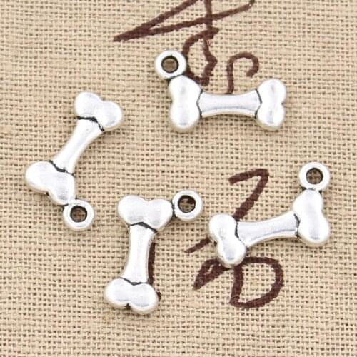 15pcs Charms Dog Bone 16x10mm Antique Pendant fit,Vintage Tibetan Bronze Silver color,DIY Handmade Jewelry