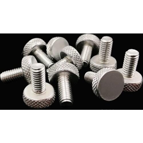 5pcs M3 6063 aluminum alloy knurled hand screws mesh flat head handle knob bolts advertising screw bolt 6mm-16mm length
