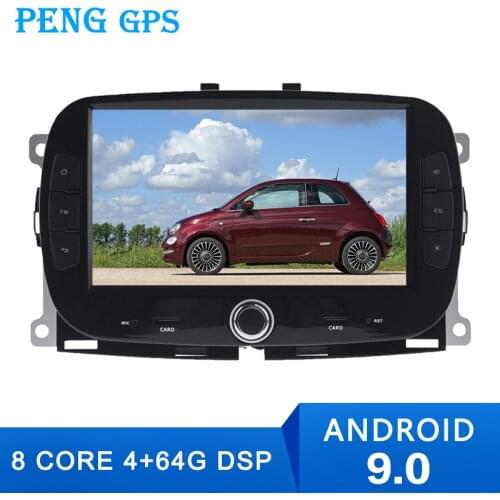 Android9.0 4+64G Car gps multimedia DVD player for Fiat 500 2015 2016 2017 2018 Navigation auto stereo with wifi bluetooth radio