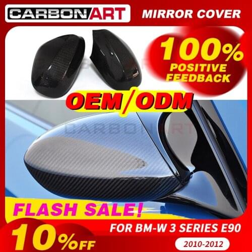 Real Carbon Fiber Car Rearview Side Mirror Cover Cap for bm-w 3 Series E90 4 doors Sedan 316i 318i 320i 325i 330i 320d 2005-2012