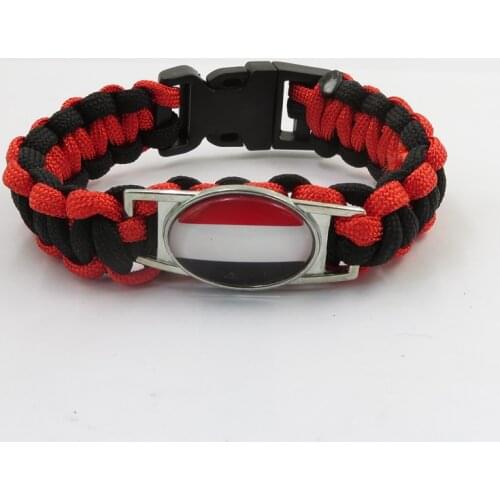 Love yemen bracelet yemen country bracelet fashion man and woman rope bangle yemen flag bangles