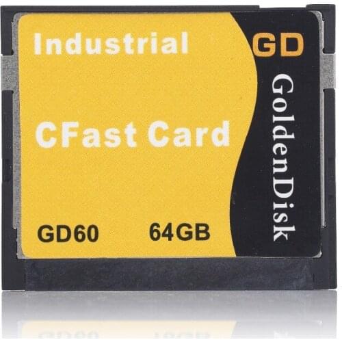 GoldenDisk SLC CFast 64Gb SSD Industrial NAND SLC FLash Drive Freeshipping SATA II reliable stable 7+17pin embedded pc