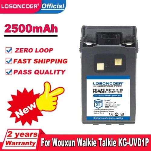 Top Brand 100% New 2500mAh Battery For Wouxun CB Radio Walkie Talkie KG UVD1P KG-883 KG-659 KG-669 KG-679 KG-699 KG-703