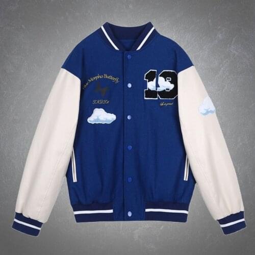 Fashion Baseball Jacket Mens Baiyun Towel Embroidery PU Leather Bomber Coats Harajuku College Style Patchwork Jackets Couples