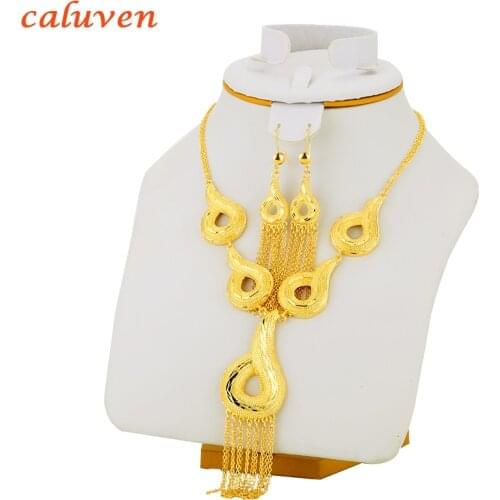 Ethiopian Jewerly Set Gold Color Sets For Shell Earring/Necklace/Pendant African/Habesha/Eritrea/Arabic/Nigeria Women Gift