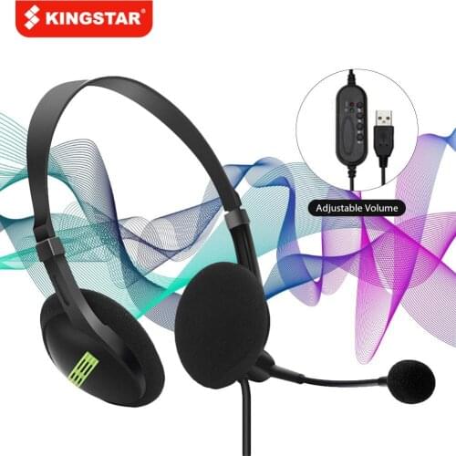 Earphones USB Headset With Microphone for Multi-Key Control 3.5mm Call Center Wired Headphones HD Stereo For PC /Laptop/Computer