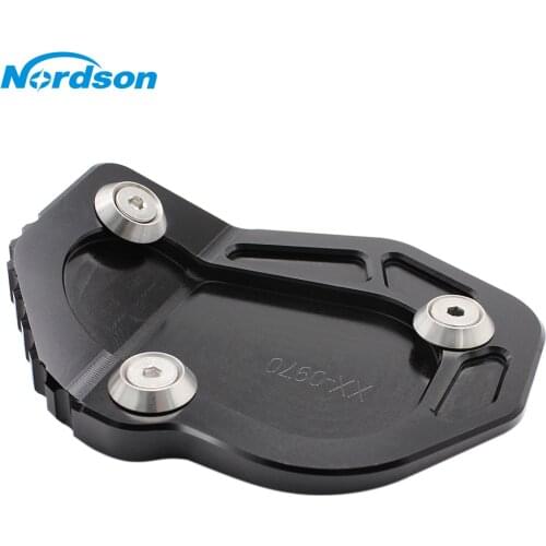 Nordson Aluminum Motorcycle Side Kickstand Stand Extension Plate Side Stand Enlarger Pad For BMW R NINE T R NINET 2017 2018 2019