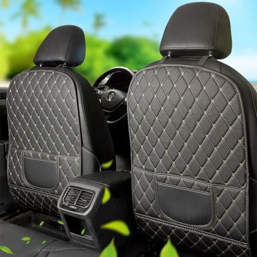 Car Seat Backrest Anti-kick Pad Universal PU Leather Anti-dirty Pad Protective Cover Auto Interior Accessories