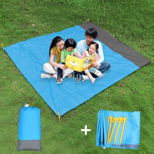 Portable Extra Large Beach Blanket Picnic Mat Waterproof Camping Carpet Grass Mattress Summer Foldable for Outdoor Travelling
