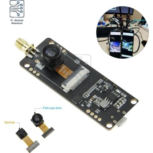 ESP32-CAM OV2640 Fish Eye Lens Camera Module SMA WiFi 3dbi Antenna 0.91 OLED Development Board for Arduino