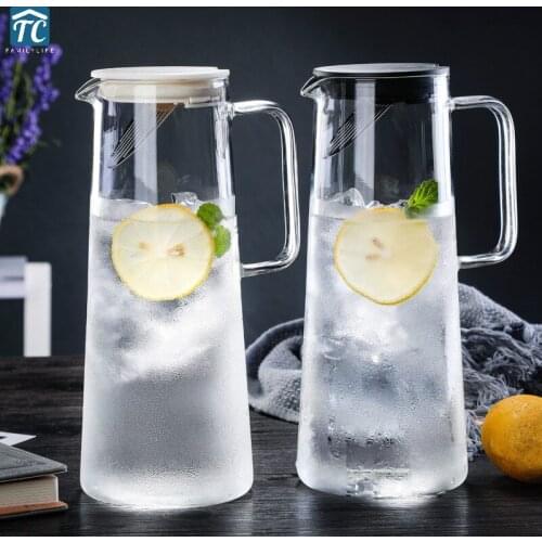 1.2L Transparent Borosilicate Glass Teapot Heat-Resistant Large Capacity Clear Tea Pot Flower Tea Set Home Tool Water Kettle