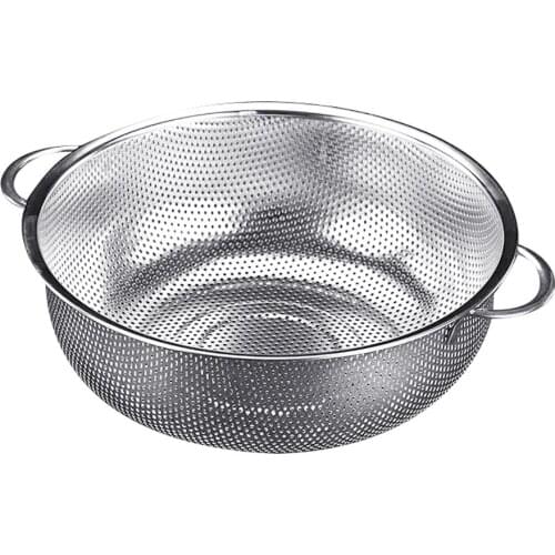 New 1PC Food Grade Stainless Steel Rice Beans Peas Washing Filter Strainer Basket Sieve Drainer Cleaning Gadget