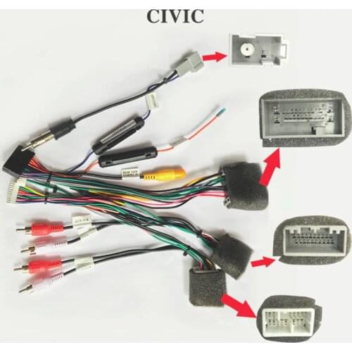 Special ARKRIGHT Wiring Harness Cable For HONDA CIVIC Radio Head Unit Adapter Power Cable Radio Plug